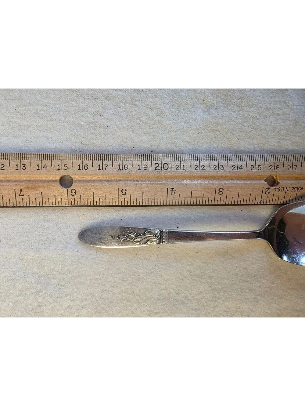 Vintage 1938 Simeon L & George H Rogers Floral Silverplate Sugar Spoon 6